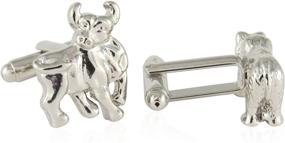 img 3 attached to Cuff Daddy Bull Bear Cufflinks: Stylish Men's Accessories for a Bold Presentation