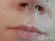 img 1 attached to 16G-18G 316L Stainless Steel CZ/OPAL Septum Clicker Ring Nose Daith Earrings Conch Helix Cartilage Tragus Lobe Belly Hoop Piercing Jewelry - PEAKLINK review by Shirley Johnson