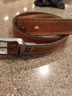 img 1 attached to Jeereal Leather Casual Jeans Belts in Brown - Men's Stylish Accessories review by Terrance Haralson