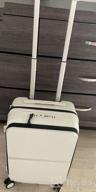 картинка 1 прикреплена к отзыву 20" PC Hard Case Suitcase Spinner Wheels TSA Lock Laptop Pocket Business Travel Rolling Luggage Grayish White от Bryan Aleman