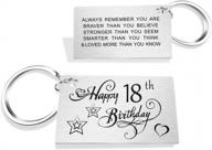 18th birthday keychain gift for girls, boys, women, and men - perfect sweet 18th birthday gifts for him or her, featuring tgcnq design logo