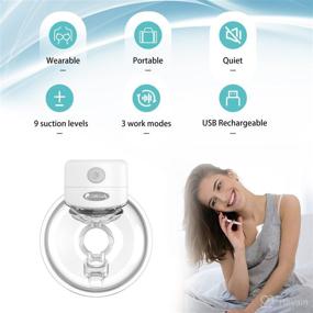 img 3 attached to 🤱 LittleLucky Wearable Breast Pumps - Electric Hands Free, Portable, Rechargeable Breastfeeding Pump - Cordless, Battery Operated Breastpump for Traveling, Newborn Gift Sets - 9 Suction Powers - 24mm Flange