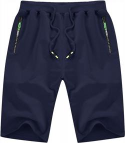 img 4 attached to Men'S Classic Fit Drawstring Summer Shorts With Elastic Waist And Pockets - YTD