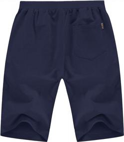 img 3 attached to Men'S Classic Fit Drawstring Summer Shorts With Elastic Waist And Pockets - YTD