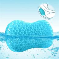 sunlit bath jello gel bath pillows - поясничная опора для ванны, подушка для спины с нескользящими присосками - идеально подходит для изогнутых или прямых ванн для спины - аква логотип