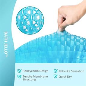 img 1 attached to Sunlit Bath Jello Gel Bath Pillows - Lumbar Support For Bathtub, Back Rest Pillow With Non-Slip Suction Cups - Perfect For Curved Or Straight Back Tubs - Aqua
