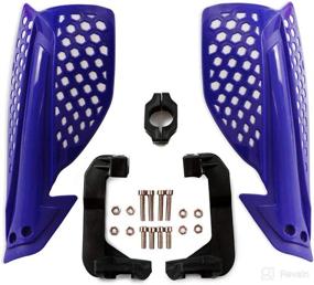 img 4 attached to 🤍 Worldmotop 7/8" 22mm Motorcycle Hand Guards: Ultimate Protection for Yamaha Kawasaki Suzuki Honda off Road ATV Dirt Bike Motocross (Blue+White)