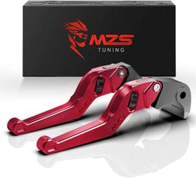 img 4 attached to 🏍️ High-Quality MZS Red Motorcycle Brake Clutch Levers Wheel Roller – Compatible with MT07, FZ07, MT09, FZ09, FJ09, FZ1, FZ6R, FZ8, XJ6, XSR 700/900 ABS – Adjustable Short CNC Design