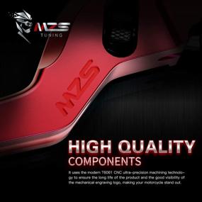 img 1 attached to 🏍️ High-Quality MZS Red Motorcycle Brake Clutch Levers Wheel Roller – Compatible with MT07, FZ07, MT09, FZ09, FJ09, FZ1, FZ6R, FZ8, XJ6, XSR 700/900 ABS – Adjustable Short CNC Design