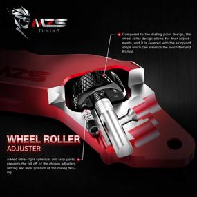 img 2 attached to 🏍️ High-Quality MZS Red Motorcycle Brake Clutch Levers Wheel Roller – Compatible with MT07, FZ07, MT09, FZ09, FJ09, FZ1, FZ6R, FZ8, XJ6, XSR 700/900 ABS – Adjustable Short CNC Design