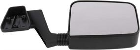 img 1 attached to 🚗 Black Manual Telescoping Rear View Door Mirrors Driver & Passenger Side Replacement for 1987-2002 (excluding 1996) Jeep Wrangler - MOTOOS Pair