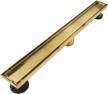 neodrain 24-inch brushed brass linear shower drain with 2-in-1 flat and tile insert cover - stainless steel rectangle floor drain for showers logo
