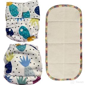 img 4 attached to 👶 All-in-One Baby Cloth Diaper with Pocket: Enhanced Overnight Protection, Waterproof & Leakproof Design, 14 Natural Hemp Layers, Ideal for Newborn-3 Years