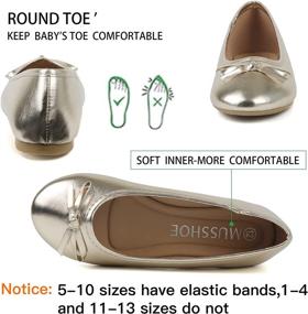 img 2 attached to 👞 MUSSHOE Sparkly Ballet Shoes for Toddler Girls via Flats