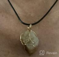 img 1 attached to YGLINE Raw Stone Healing Crystal Necklace: Enhancing Wellness and Beauty for Women review by Kurt Manning