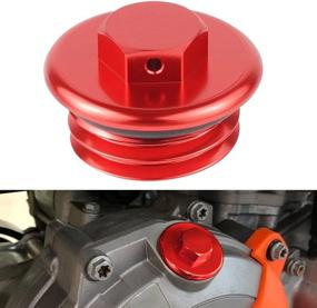 img 4 attached to 🔴 Enhance Performance and Style: NICECNC Red Engine Oil Filler Cap Plug Screw Cover for GasGas EX/EC/MC 125-300 & EX F/EC F/MC F 250-450 2021-2022, Perfect Fitment!