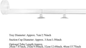 img 3 attached to 🐠 Durable Acrylic Aquarium Feeder: Transparent Fish Tank Feeding Tube with Tray and Fixing Bracket Suction Cups - Ideal for Fish and Shrimp Feeding