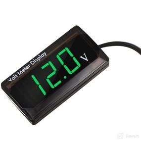 img 3 attached to 2 Pieces DC 12V Car Digital Voltmeter Gauge LED Display Voltage Meter Waterproof Voltage Gauge Meter For Car Motorcycle (Green Light)