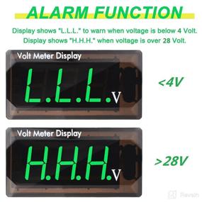 img 1 attached to 2 Pieces DC 12V Car Digital Voltmeter Gauge LED Display Voltage Meter Waterproof Voltage Gauge Meter For Car Motorcycle (Green Light)