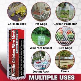 img 1 attached to Upgrade Your Garden And Poultry Setup With MAPORCH'S White Plastic Chicken Wire Fence Mesh