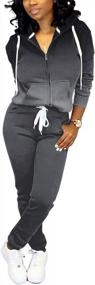 img 4 attached to Women'S Casual 2-Piece Tracksuit Set With Hoodie And Long Sleeve Sweatshirt