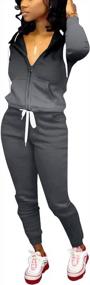 img 3 attached to Women'S Casual 2-Piece Tracksuit Set With Hoodie And Long Sleeve Sweatshirt