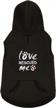 stylish and cozy dog hoodie: hde fleece sweater for small dogs with love rescued me black design logo