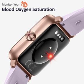 img 1 attached to 5ATM Waterproof Hamile Smart Watch Compatible With Android Phones And IPhones - Fitness Tracker With Heart Rate, Sleep And Stress Monitor, Step Counter Pedometer For Men And Women - Lavender