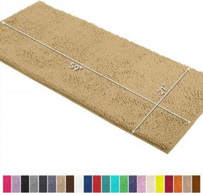img 3 attached to Experience Luxe Comfort With LuxUrux Extra-Soft Plush Bath Mat - Super Absorbent, Shaggy & Machine-Washable!