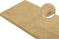 experience luxe comfort with luxurux extra-soft plush bath mat - super absorbent, shaggy & machine-washable! logo