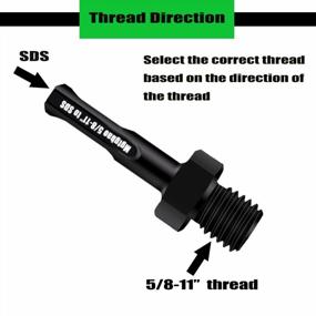 img 2 attached to SDS Plus Shank Adapter With 5/8-11Inch Thread For Core Drill Bits.