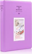 мини-фотоальбом purple ablus со 128 карманами — совместим с fujifilm instax mini 11, mini 9, mini 8, mini 90, mini 25, polaroid snap pic-300 и 3-дюймовой пленкой kodak mini логотип