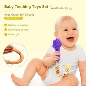 img 3 attached to 👶 Silicone Teething Toys for Babies 6-12 Months | Baby Teether for Soothing Sore Gums | Baby Chew Toys | Novel Baby Boy Toys | Teething Toys 0-6 Months