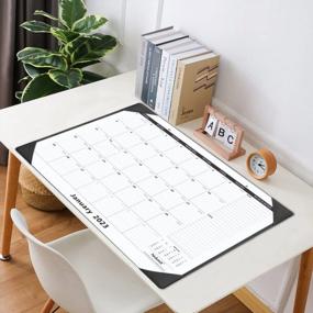 img 3 attached to 2023-24 Nekmit Large Desk Calendar W/ Protecting Pad | 22" X 17" For Life Planning & Organizing!