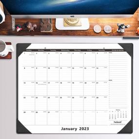 img 2 attached to 2023-24 Nekmit Большой настольный календарь с защитной подкладкой | 22 "X 17" Для планирования и организации жизни!