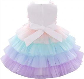 img 3 attached to 6-24M Baby Girl Flower Dress For Wedding, Bridesmaid, Birthday Party & Pageant