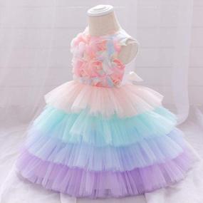 img 1 attached to 6-24M Baby Girl Flower Dress For Wedding, Bridesmaid, Birthday Party & Pageant