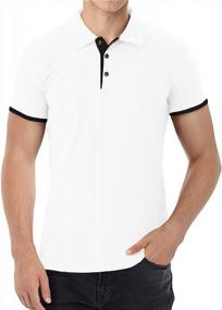 img 4 attached to Aiyino Men'S Casual Polo Shirts: Sleek And Comfortable In Short/Long Sleeves