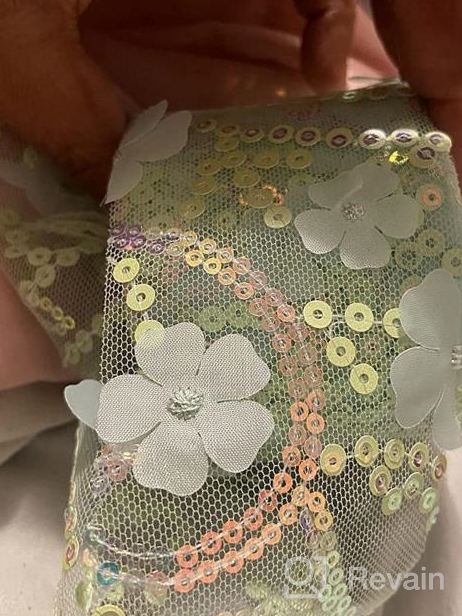 img 1 attached to 10 Yards Green Beaded Lace Trim With Embroidered Sequins Flowers Mesh Ribbon Applique For Sewing Craft Supplies Clothing Curtain Table Runner Decorating review by Matt Barsa