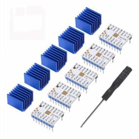 img 4 attached to Pack Of 5 TMC2208 Stepper Motor Drivers For 3D Printers, DORHEA V1.2 Module With Heat Sink And Screwdriver For RepRap, RAMPS1.4, MKS, Prusa I3, Ender-3 Pro Controller Boards