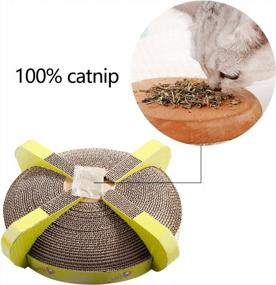 img 2 attached to Reversible Cat Scratcher Cardboard Lounge Bowl Pad - Pawise Kitty Scratching Relaxing Pad