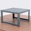 modern aluminum outdoor patio coffee table - leisuremod chelsea in black logo