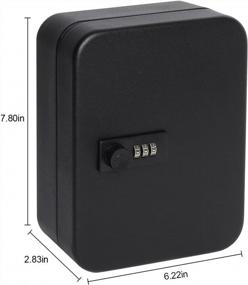 img 2 attached to Keep Your Keys Safe With Decaller Secure Key Box – Wall Mount Lock Box With 20 Hooks And Combination Lock (7 4/5" X 6 1/5" X 2 4/5")