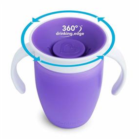 img 1 attached to Munchkin Miracle 360 ​​Trainer Cup And Snack Catcher, набор из 4 предметов, розовый/фиолетовый