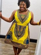 img 1 attached to Stand Out At Your Next Party In SHENBOLEN'S African Print Dashiki Dress review by Kenneth Mills