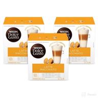 набор из 3-х кофейных капсул nescafe dolce gusto latte macchiato, 16 капсул в каждом наборе логотип