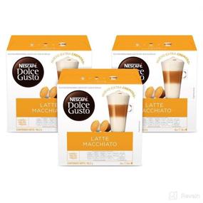 img 4 attached to Pack of 3 Nescafe Dolce Gusto Latte Macchiato Coffee Pods, 16 Capsules per Pack
