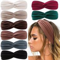 💆 huachi wide turban headband for women's hair - non slip hair band for short hair - fashion hair accessory logo