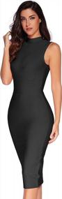 img 2 attached to Command Attention In The Meilun Women'S Knee-Length Bandage Bodycon Club Party Dress