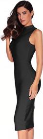 img 3 attached to Command Attention In The Meilun Women'S Knee-Length Bandage Bodycon Club Party Dress